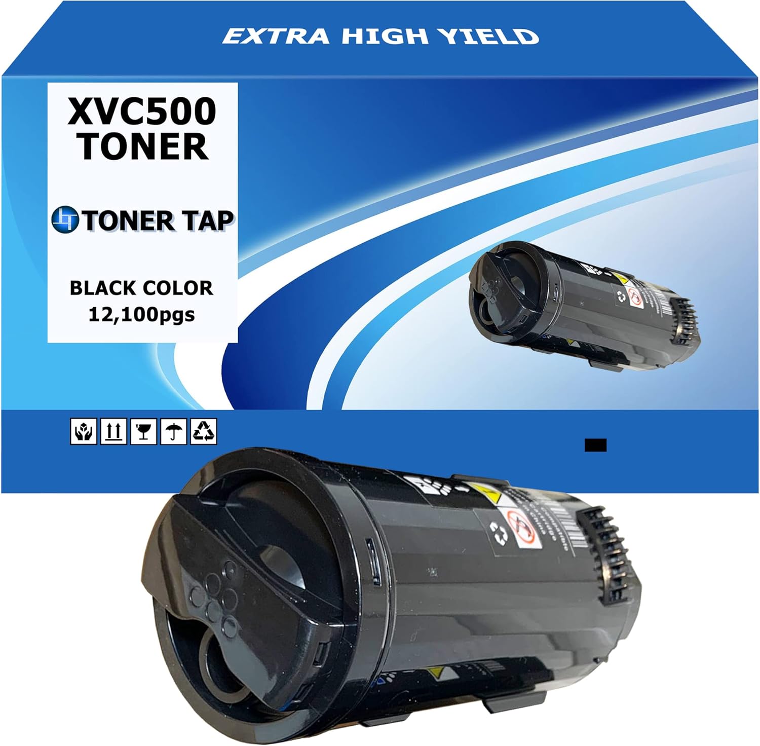 Toner Tap Compatible C500 for Versalink C500dn C500n C505 C505s C505x Replacement for 106R03869 (Extra High Yield 12,100 Pages Color Black) Pack of 2