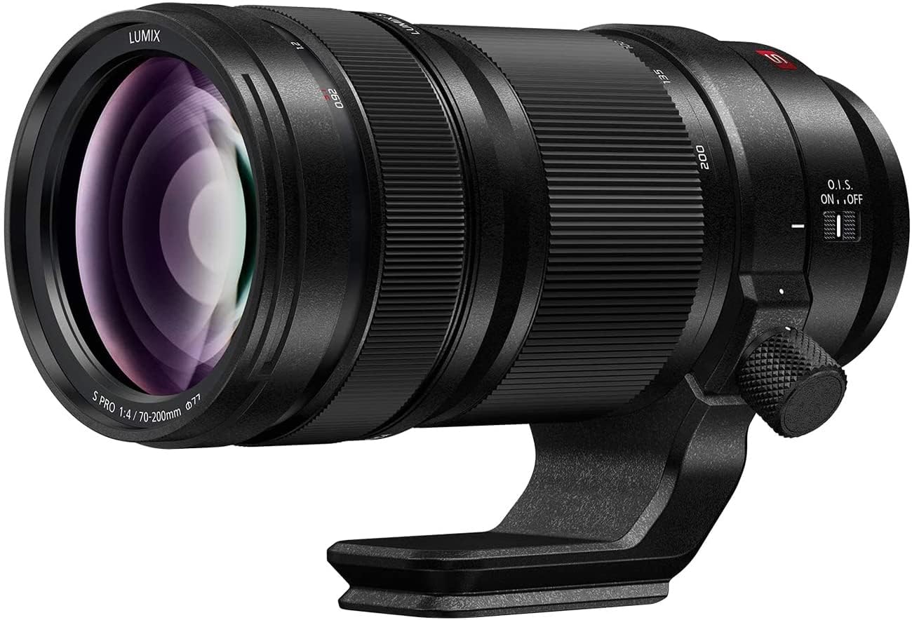 Panasonic 70-200mm F4 OIS Lens LUMIX S Pro Leica Certified for L-Mount Mirrorless Full Frame Cameras S-R70200 Bundle with Deco Gear Photography Backpack + UV/Polarizer/FLD Filter Kit + Accessories