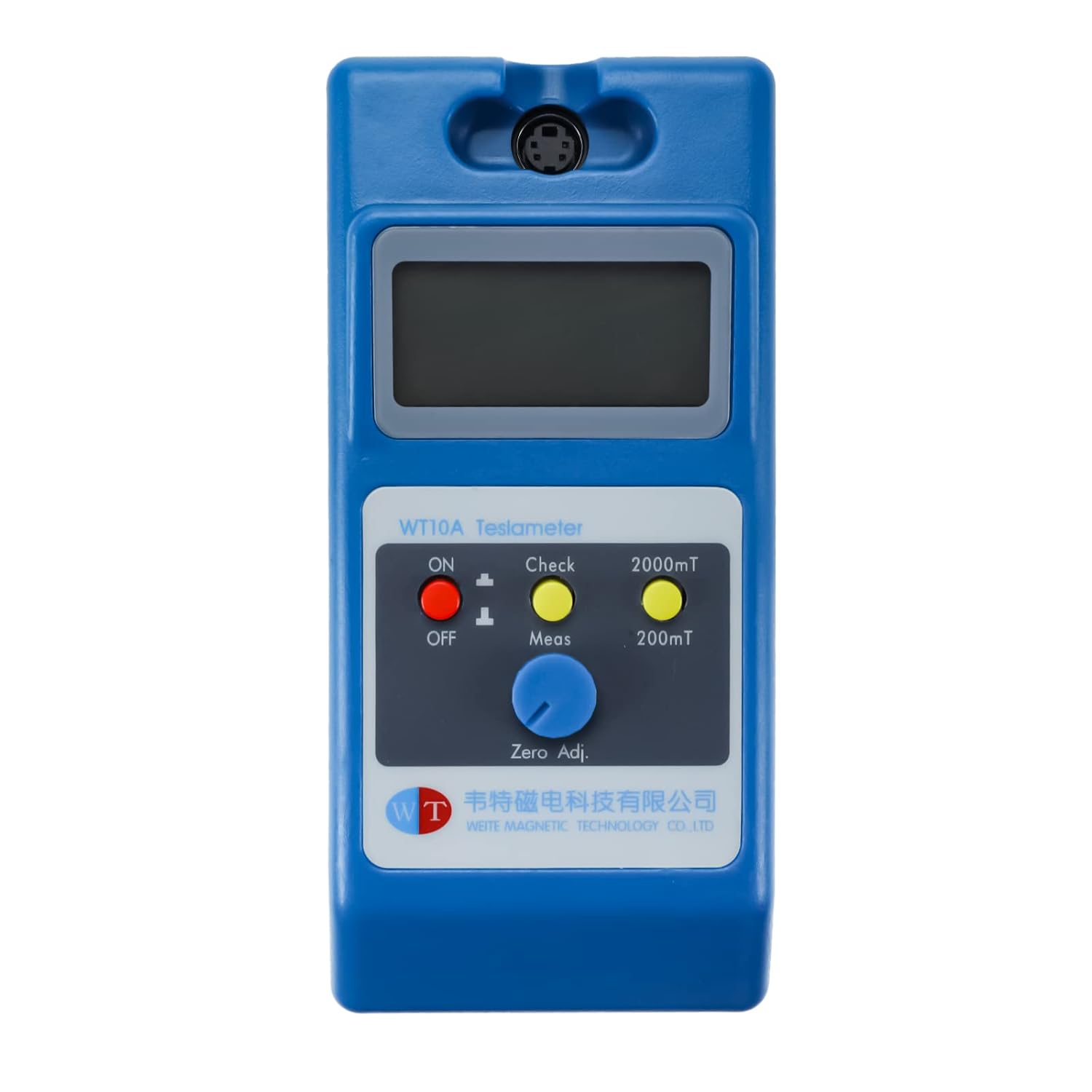 skyehomo Premium Quality Tesla Meter Gauss Meter Handheld Portable Digital Tesla Meter WT10A Surface Magnetic Field Tester with Ns Function and Metal Probe