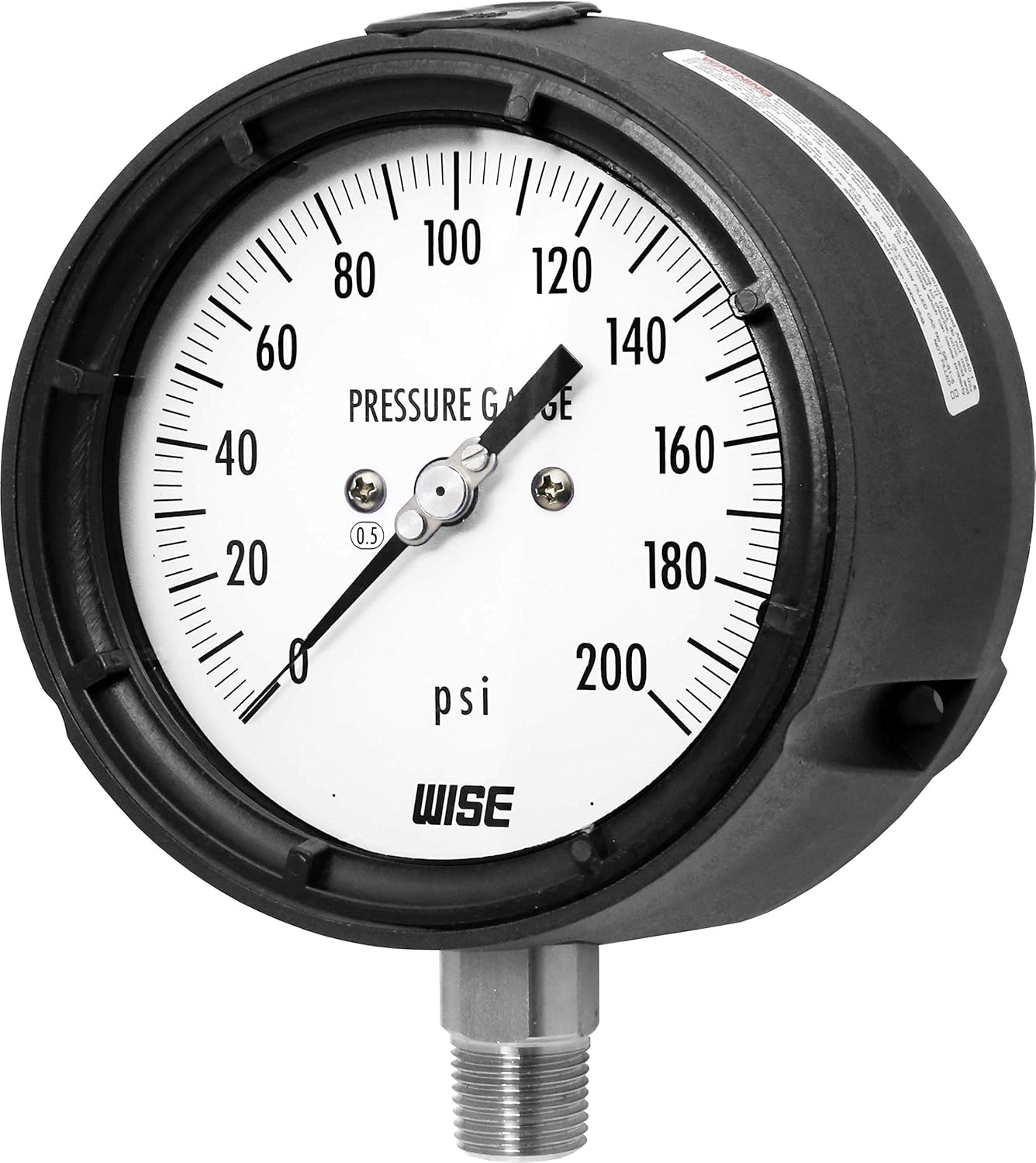 WISE Solid Front Type Pressure Gauge with thermoplastic case P359 125mm(4-1/2