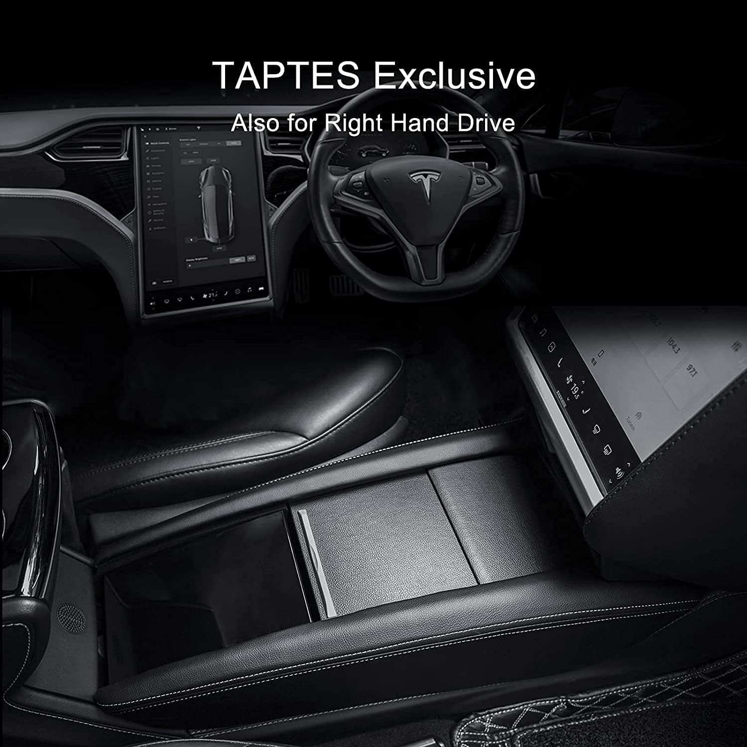 TAPTES Exclusive Center Console Insert CCI for Tesla Model S 2012-2016, OEM Style Center Console Insert for Model S Accessories 2012 2013 2014 2015 2016 AWD RWD 60 60D 70D 85 85D P85D 90D P90D P100D