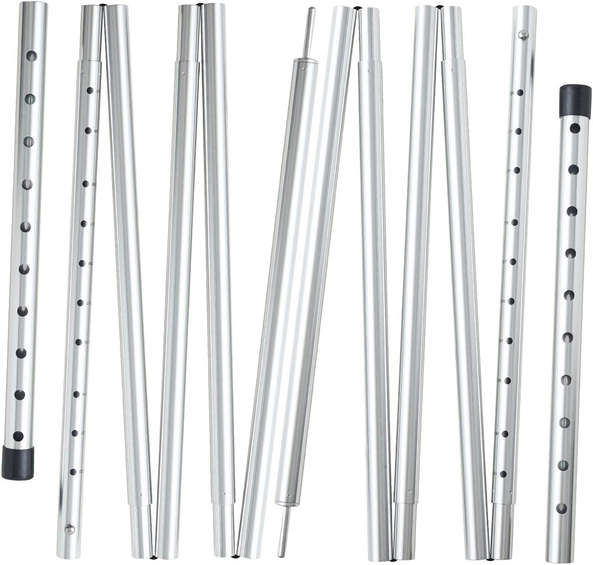 REDCAMP Adjustable Aluminum Tarp Poles Set of 2, 75