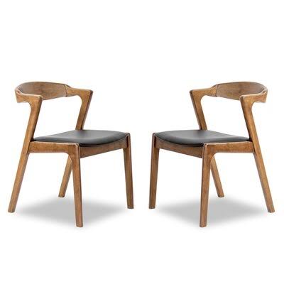 Corvally Side Chair in Black/Walnut Joss u0026 Main