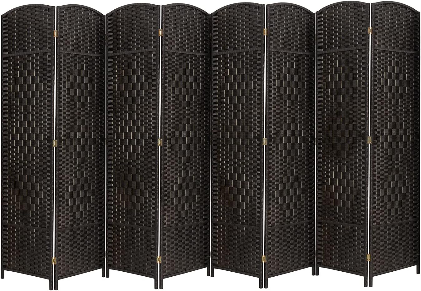 Excited Work Room dividers 6 ft Folding Privacy Screen, Tall Extra Wide Partition Foldable Panel Wall Divider (Brown, 6-Panel)