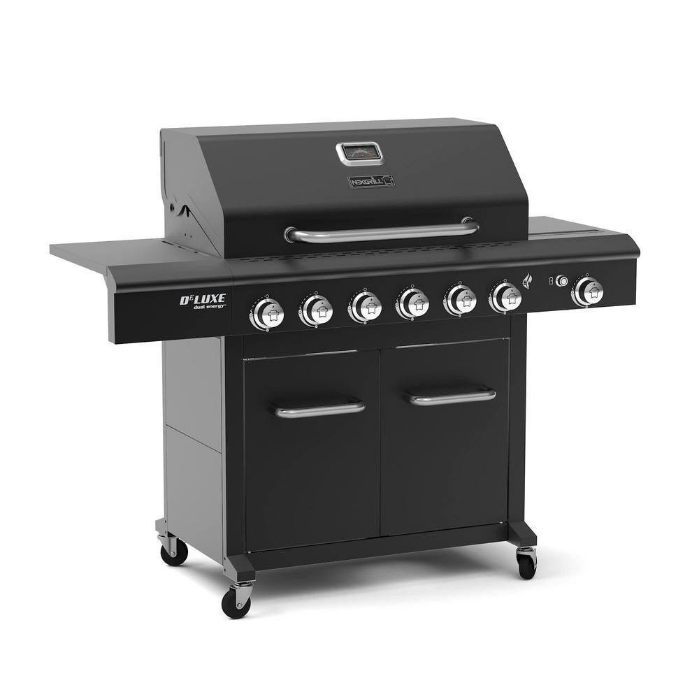 Nexgrill Deluxe 6-burner Propane GAS Grill in Black with Side Burner