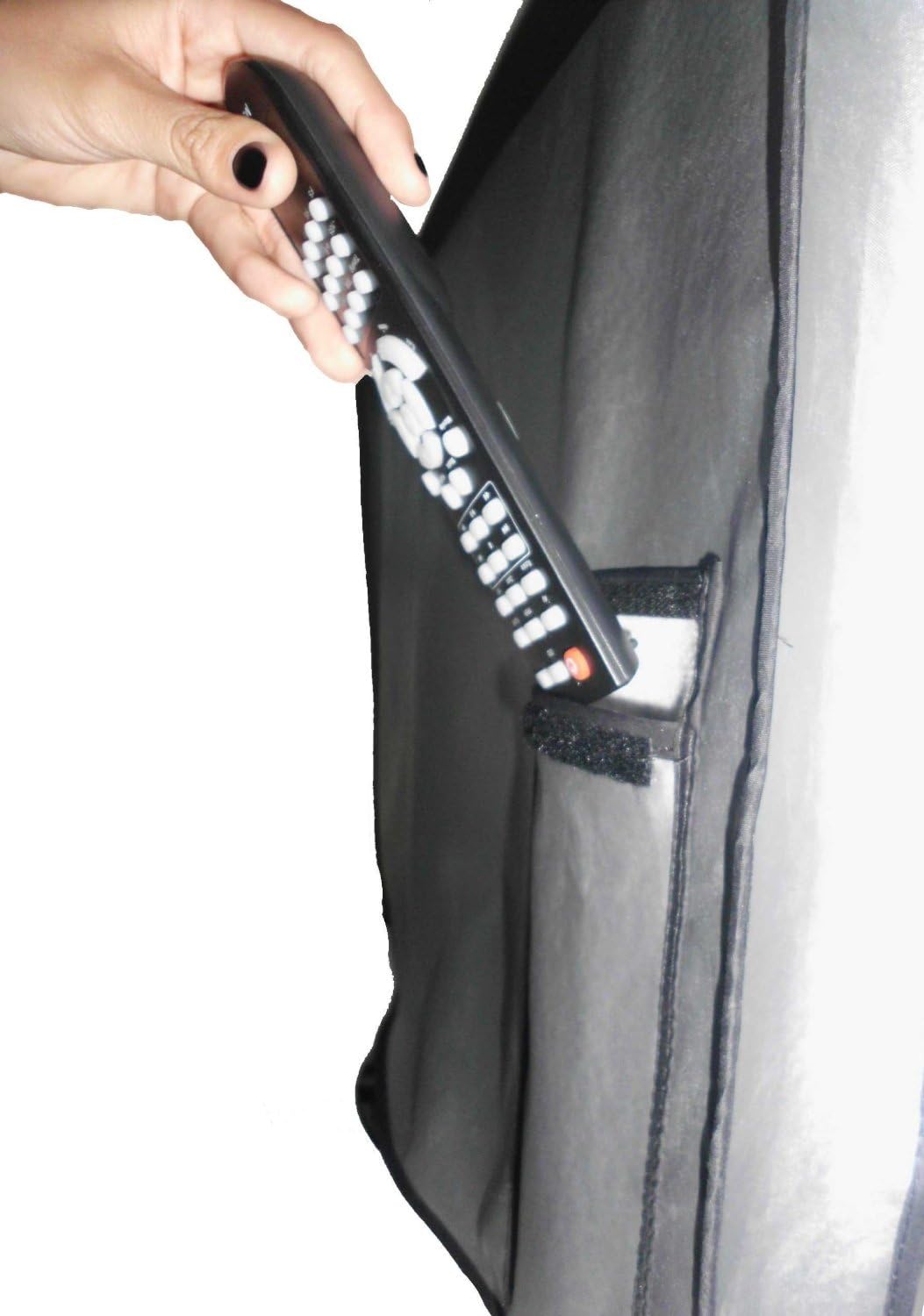 Viziflex Large Flat Screen TV Vinyl Padded Dust Covers With Remote Control Pocket For Protection from Weather Elements Pack of 2