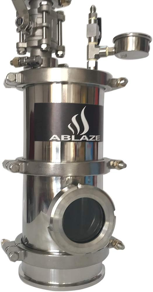ABLAZE Upgraded Vacuum chamber 450 Gram / 1 Pound Material Tube and Splatter Platter and Big Window