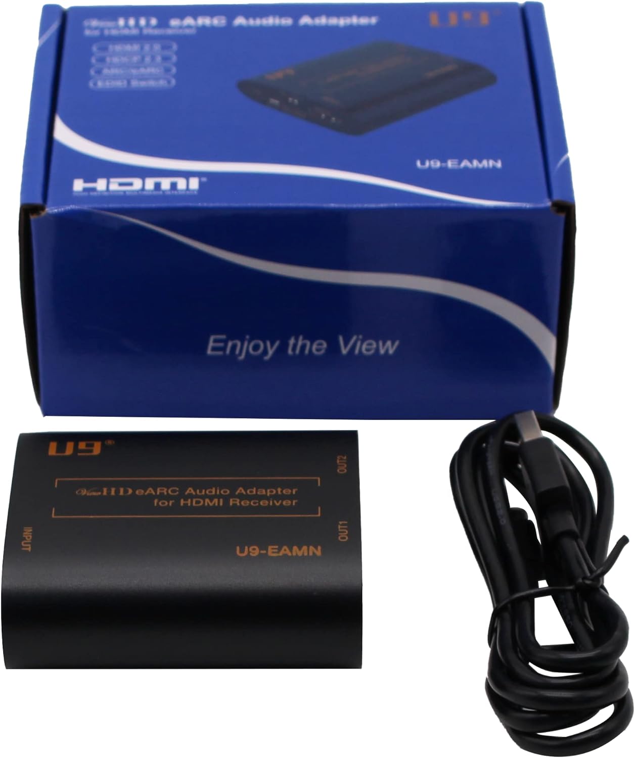 U9 ViewHD eARC ARC Audio Extractor / Adapter for HDMI Audio Receiver Application HDMI 2.0b 18Gbps 4:4:4 4K@60Hz HDR Dolbi Vision | U9-EAMN Pack of 2
