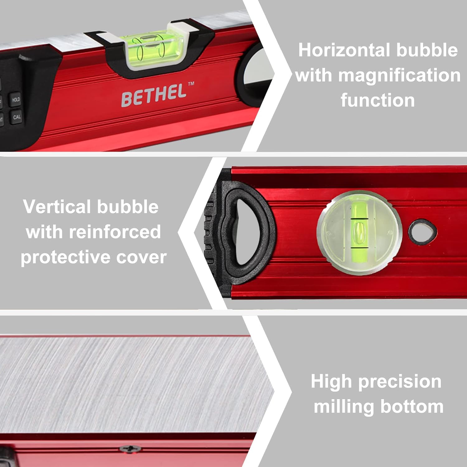 24 inch Digital Level,Digital Smart Level Tool Electronic Level Tool and Protractor - Master Precision - IP54 Dustproof and Waterproof