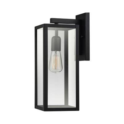 Varick Gallery Rettig 1-Light Outdoor Wall Lantern, Black