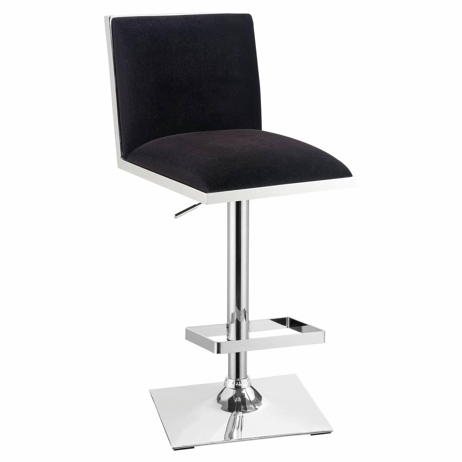 Furniture of America Pacine Faux Velvet Swivel Adjustable Bar Stool