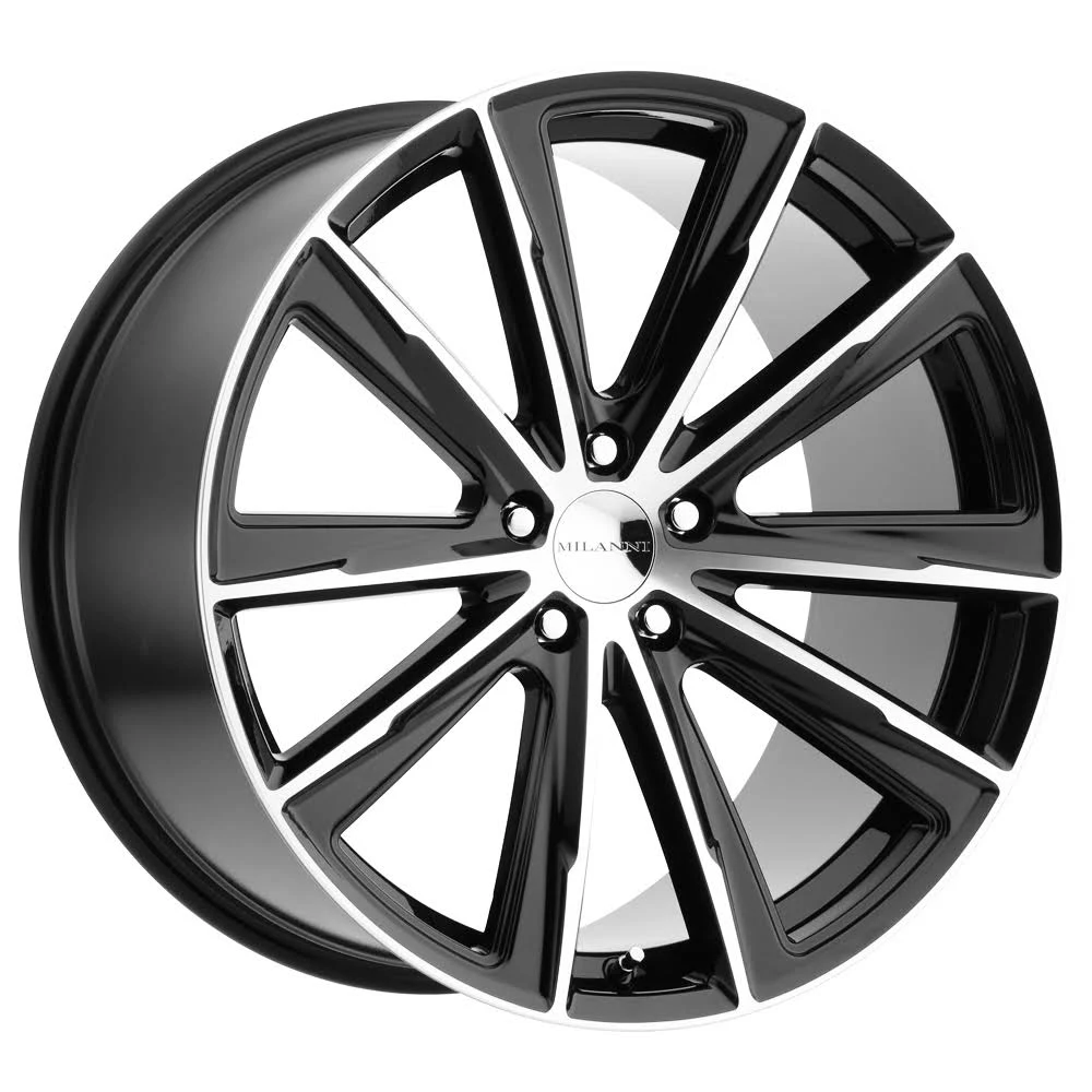 Milanni Splinter 20x10.5 5x115 42et Gloss Black Machined Face Wheel
