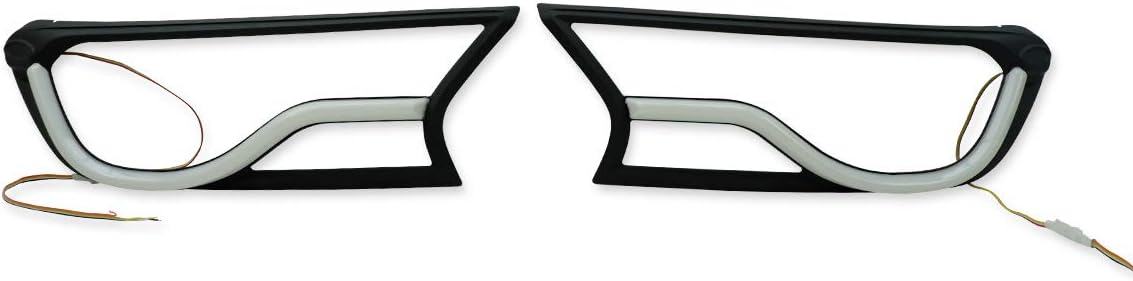 Nonstops Daylight Head Lamp Cover V.2 Matte Black Fits Ford Ranger MC Facelift 2015 2019