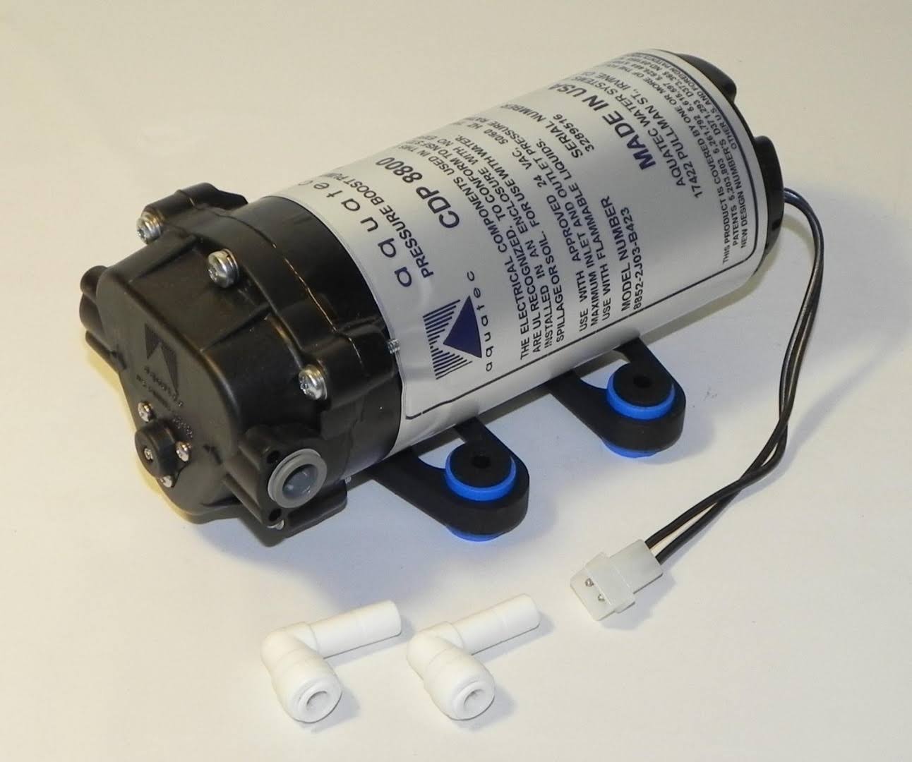 Aquatec CDP 8800 High Flow Pressure Boost Pump 8852-2J03-B423 100GPD - 200 GPD RO REVERSE Osmosis Booster Pump 24VAC 1/4 and 3/8