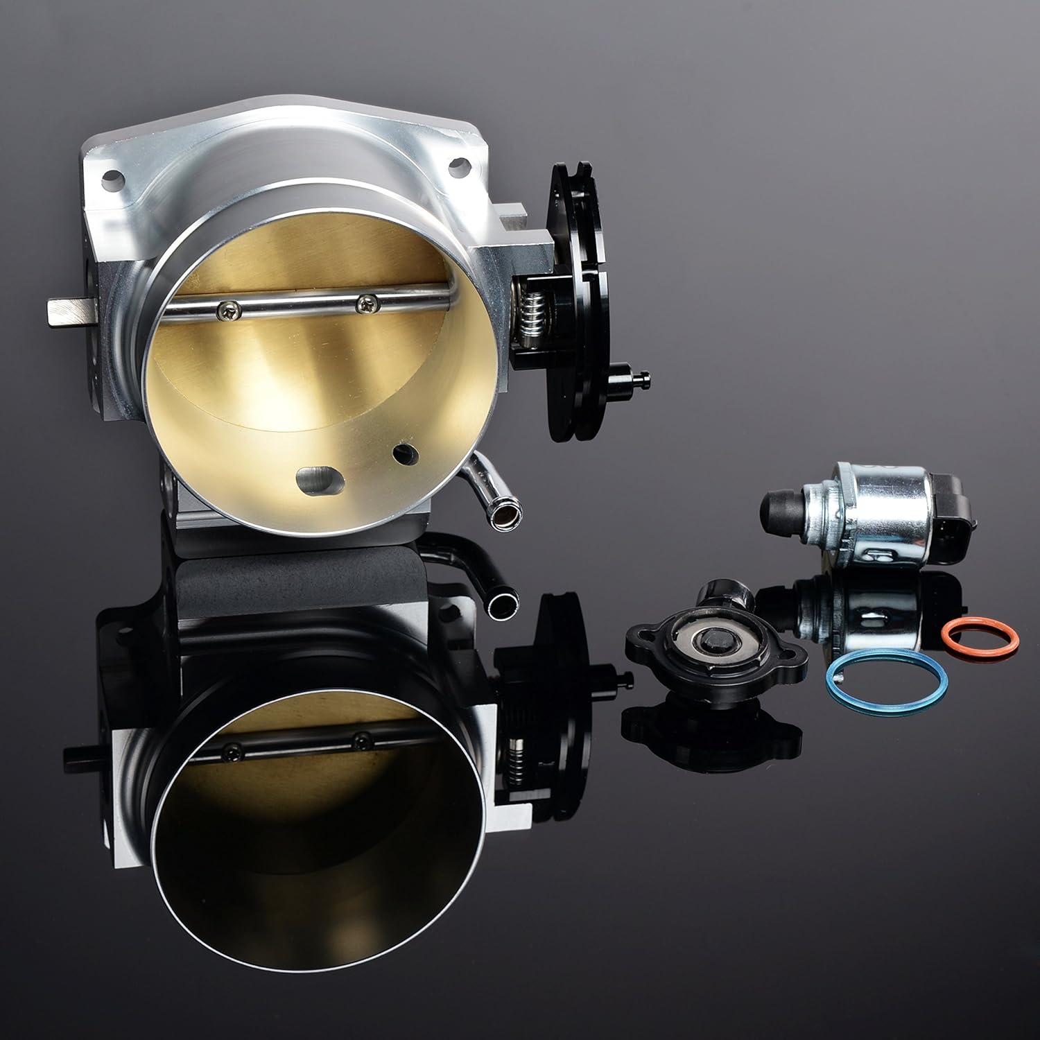 Throttle Body Compatible For LSX LS LS1 LS2 LS7 with TPS IAC Throttle Position Sensor 102mm Silver