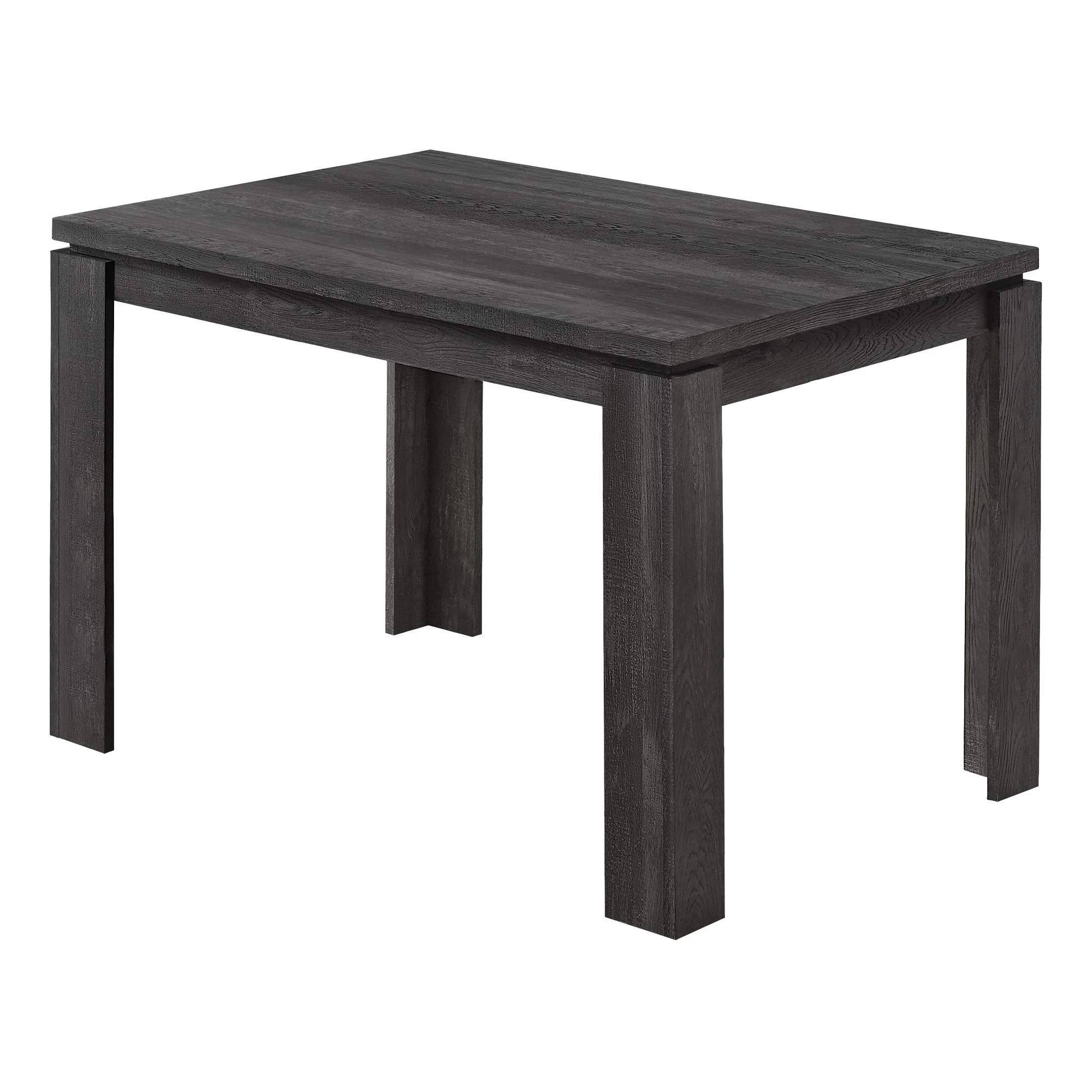 Monarch Specialties Black Reclaimed Wood-Look 32x22 x 48x22 Dining Table
