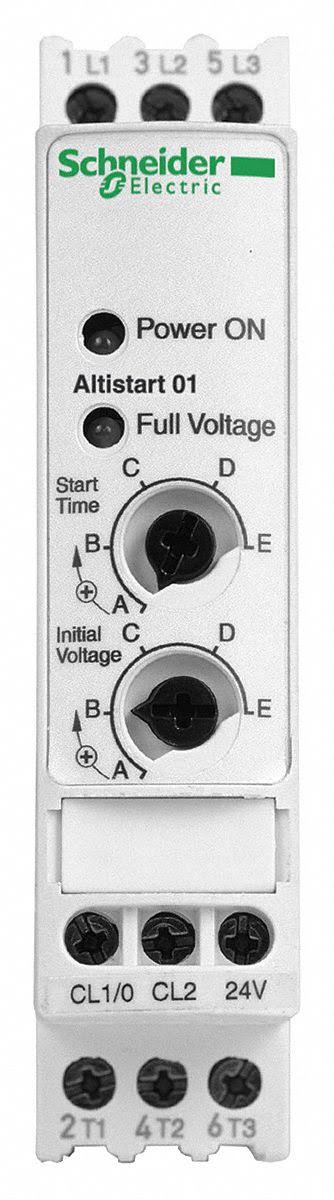 Schneider Electric ATS01N103FT Soft Start,110-460VAC,3A,1 or 3-Phase