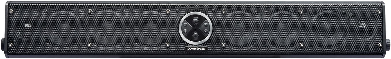PowerBass XL-1200 Power Sports Bluetooth Sound Bar (XL-1200 with Clamps and Remote), Black