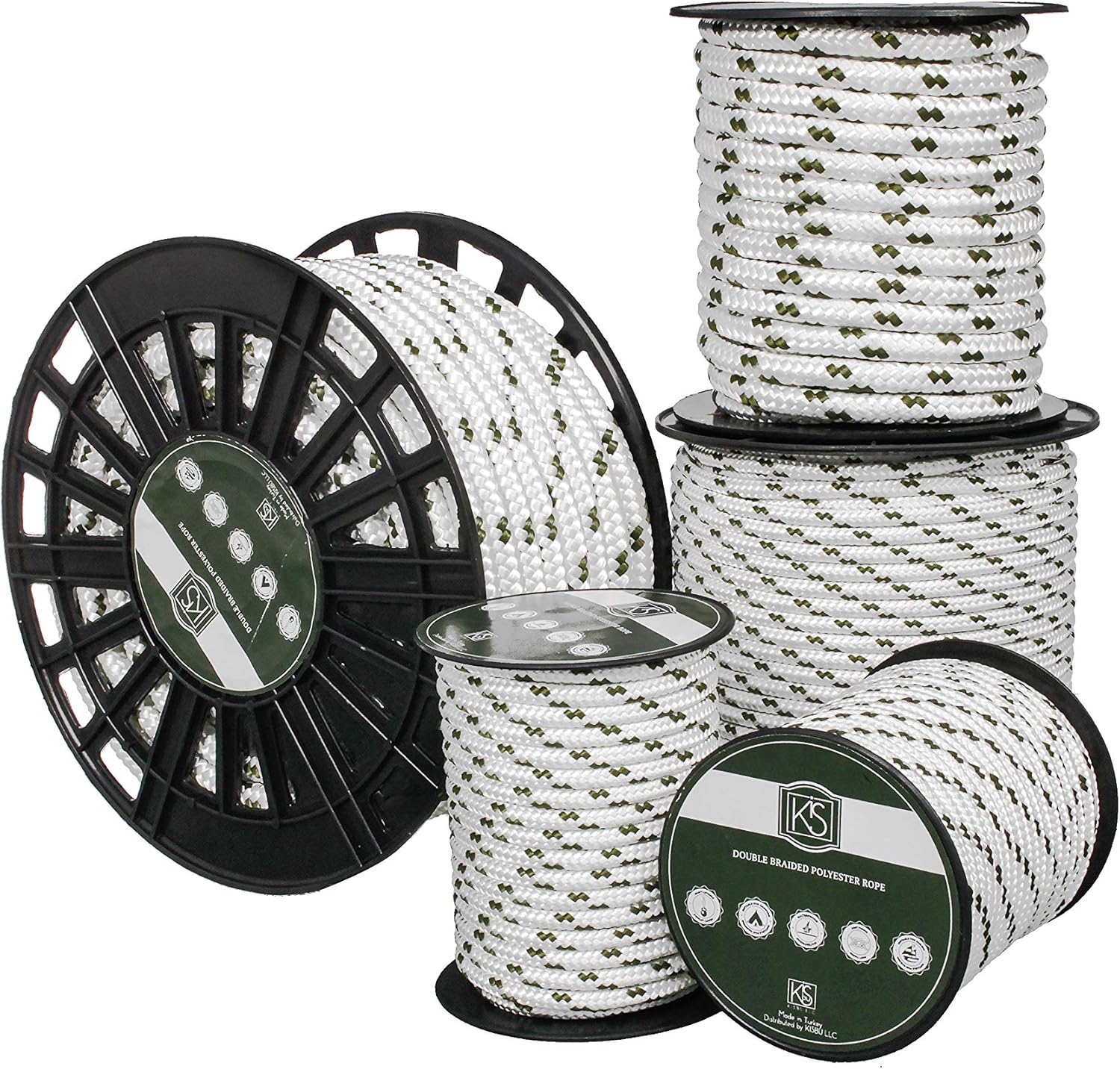 KIS Premium Quality Double Braided Polyester Rope 12 MM (1/2