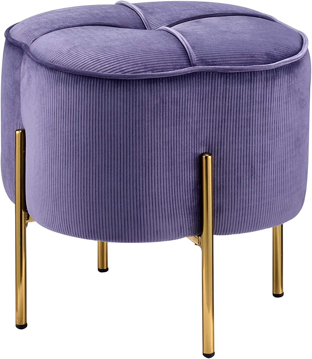 Acme Furniture Bergia Ottoman in Lavender Velvet