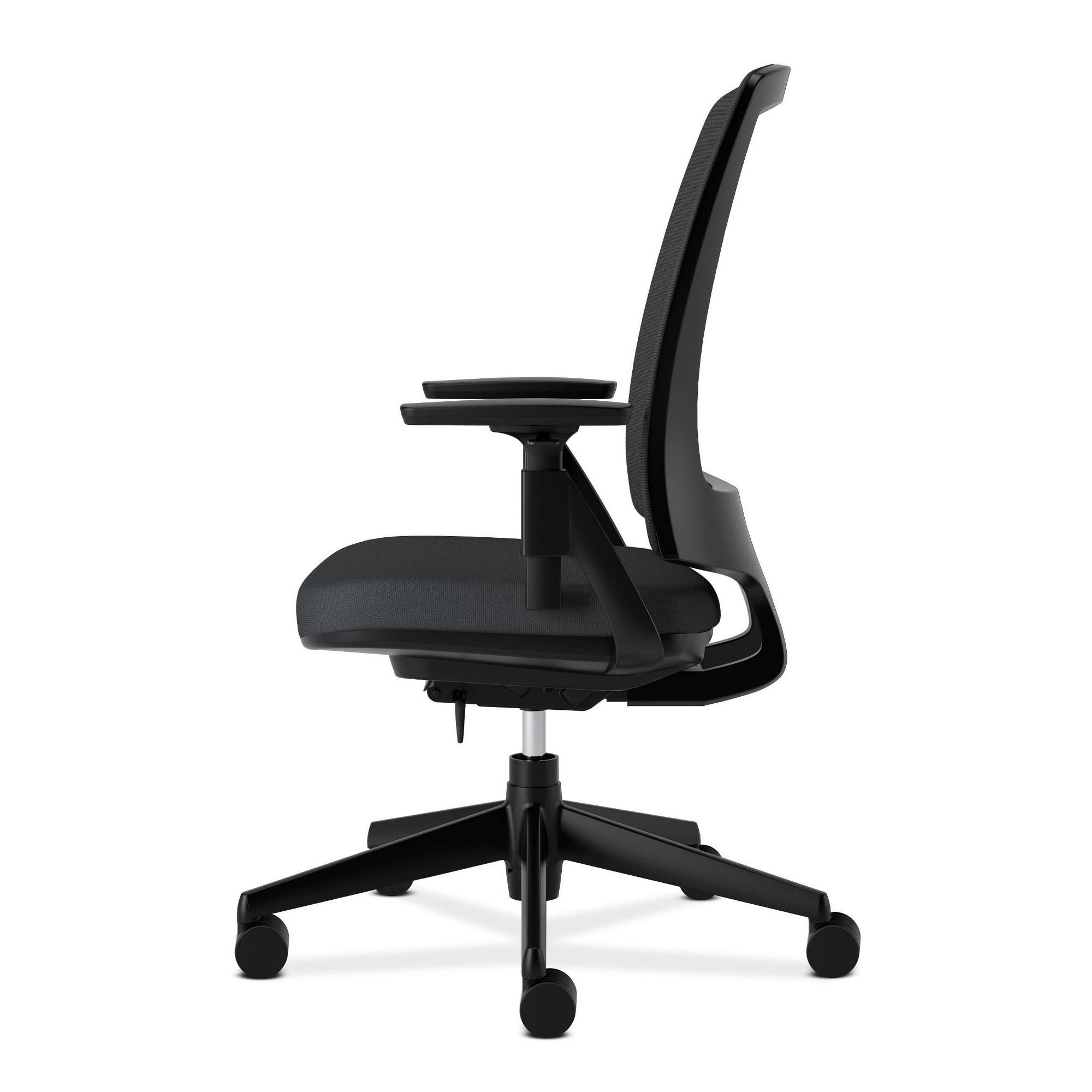 HON Lota Mesh Back Polyester Computer and Desk Chair, Black