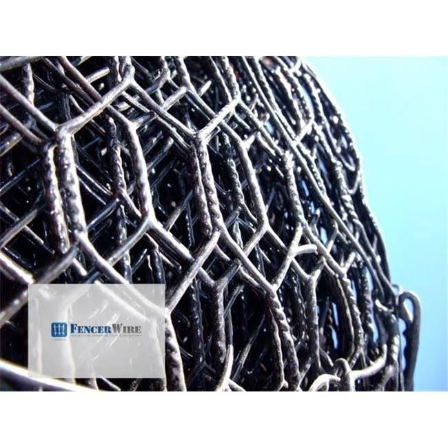 Fencer Wire NV16-B3X150M1H 150 ft. x 12 x 36 in. 16 Gauge Vinyl Black Hex Netting