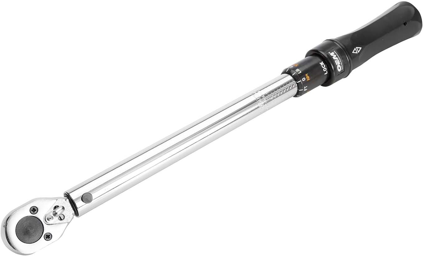 OEMTOOLS 25688 3/4 Drive Socket Torque Wrench, Ratchet Click Style, 100-600 Ft/Lb., 135.5 - 813.5 Nm, Accurate to +/-4%, 43 Inches Long