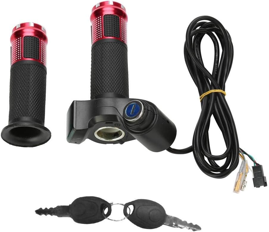 VGEBY Throttle Handle, Throttle Accelerator Handle Grips and Cable Set for 12-84V Electric Bike or Scooters
