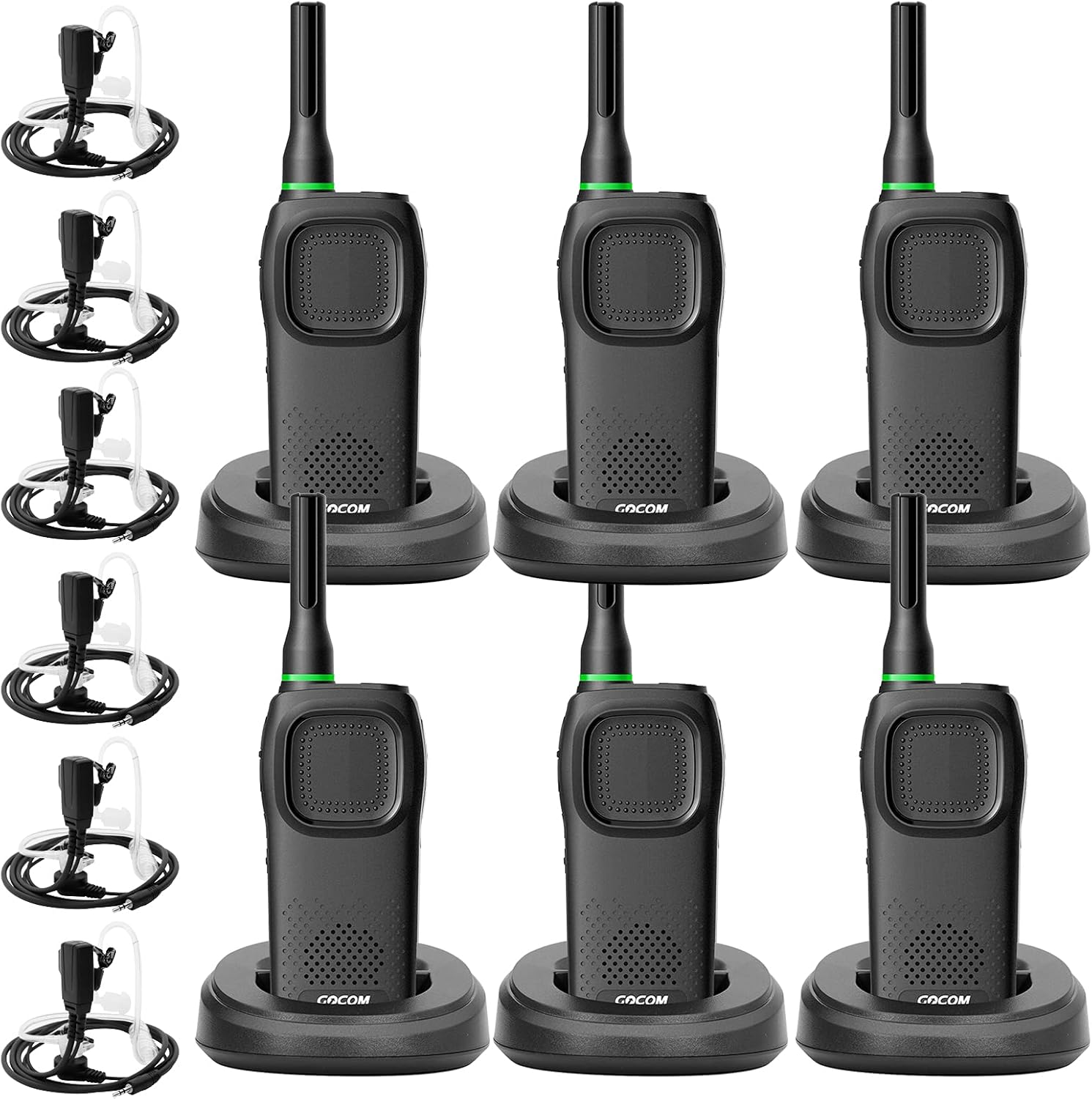 GOCOM Radio Business Analog Walkie-Talkie, Rechargeable Amateur Two-Way Radio GA80 6 Pack
