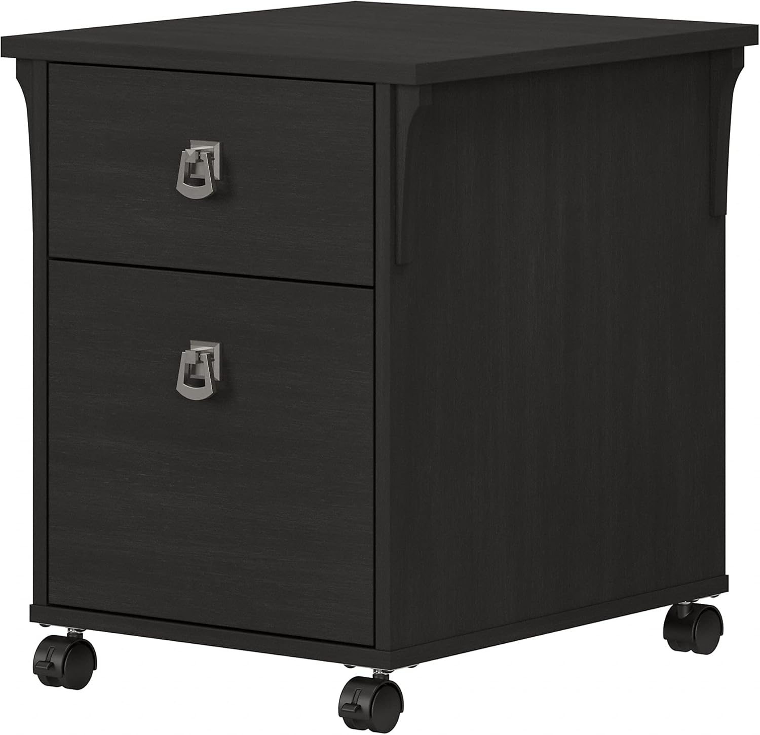 Bush Furniture Salinas 2 Drawer Mobile File Cabinet, Vintage Black
