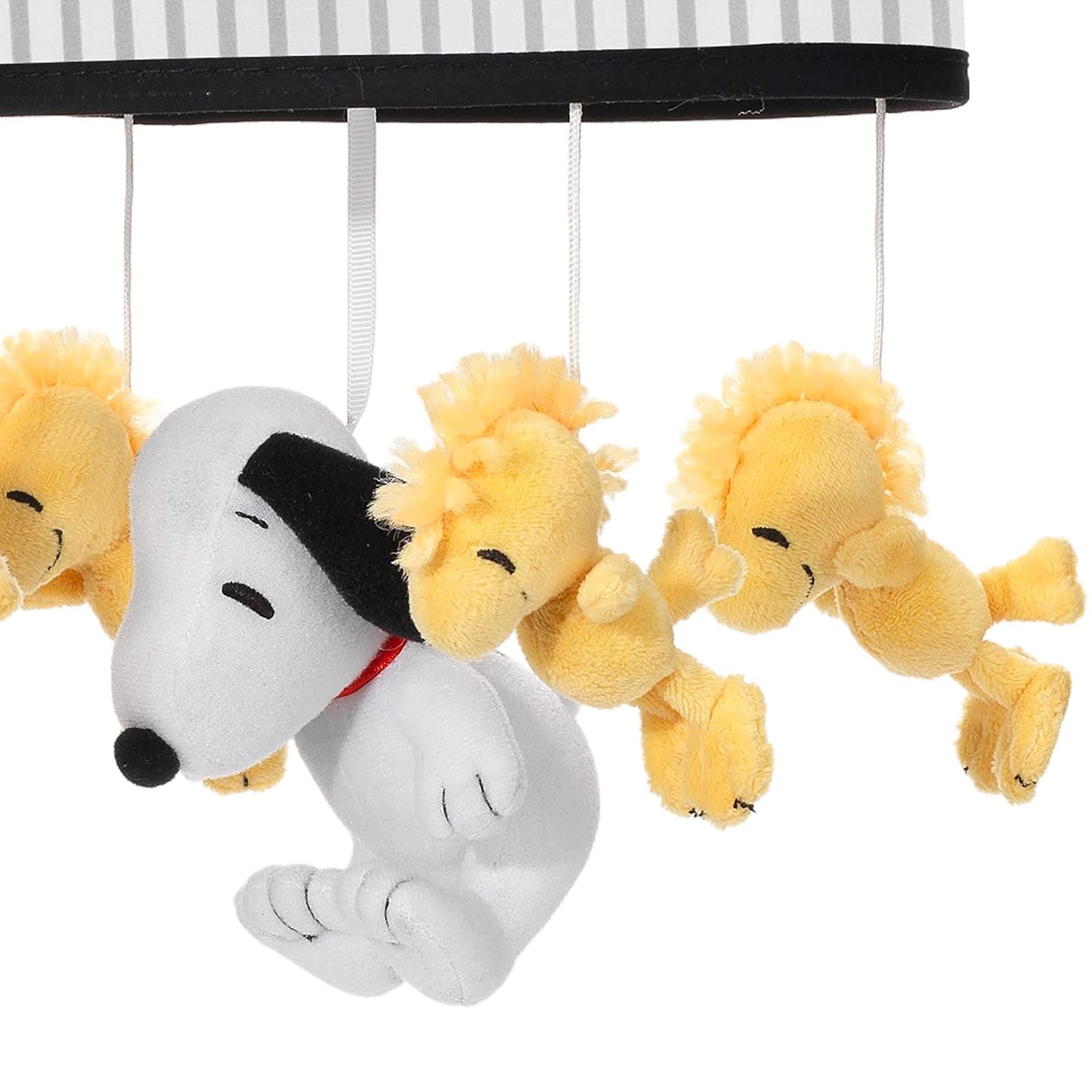 Lambs & Ivy Classic Snoopy Musical Baby Crib Mobile Soother Toy - Black/Yellow Pack of 2