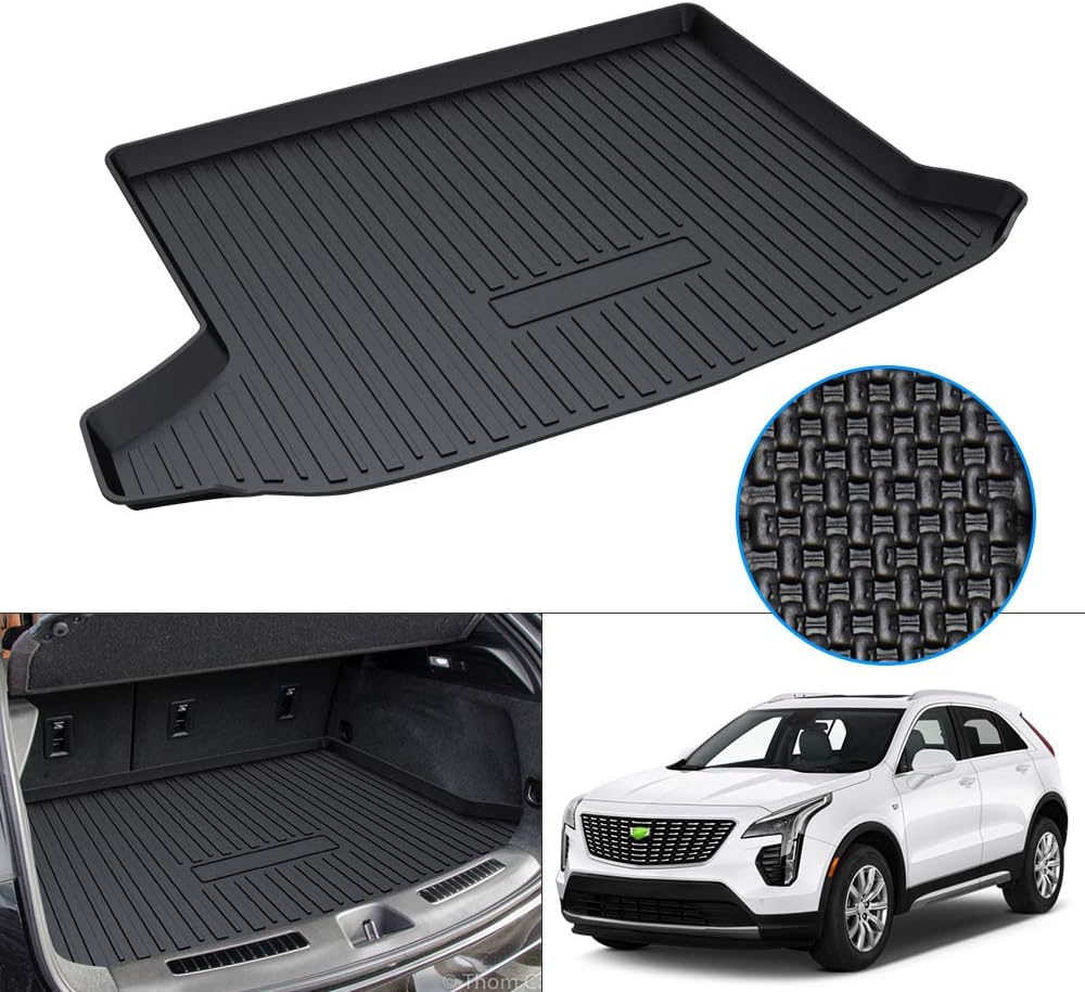 Mixsuper Custom Fit for Cargo Liner 2021 Cadillac XT4 2019 2020 2022 Trunk Mat Liner All Weather Rear Durable Odorless 3D Trunk Floor Mat