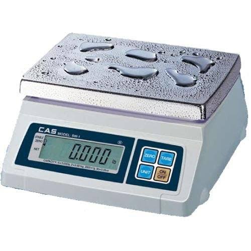 CAS SW-20W(20LB) Washdown Portion Control Scale, 20lb Capacity, 0.005lb Readability