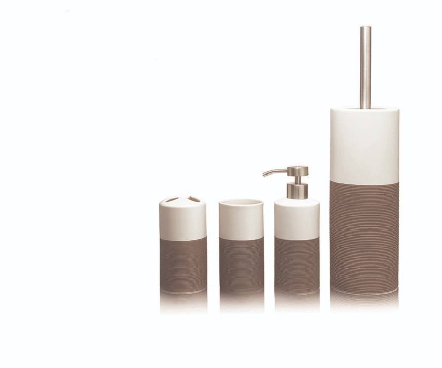 Sealskin Doppio 5 Piece Bathroom Accessory Set, Brown