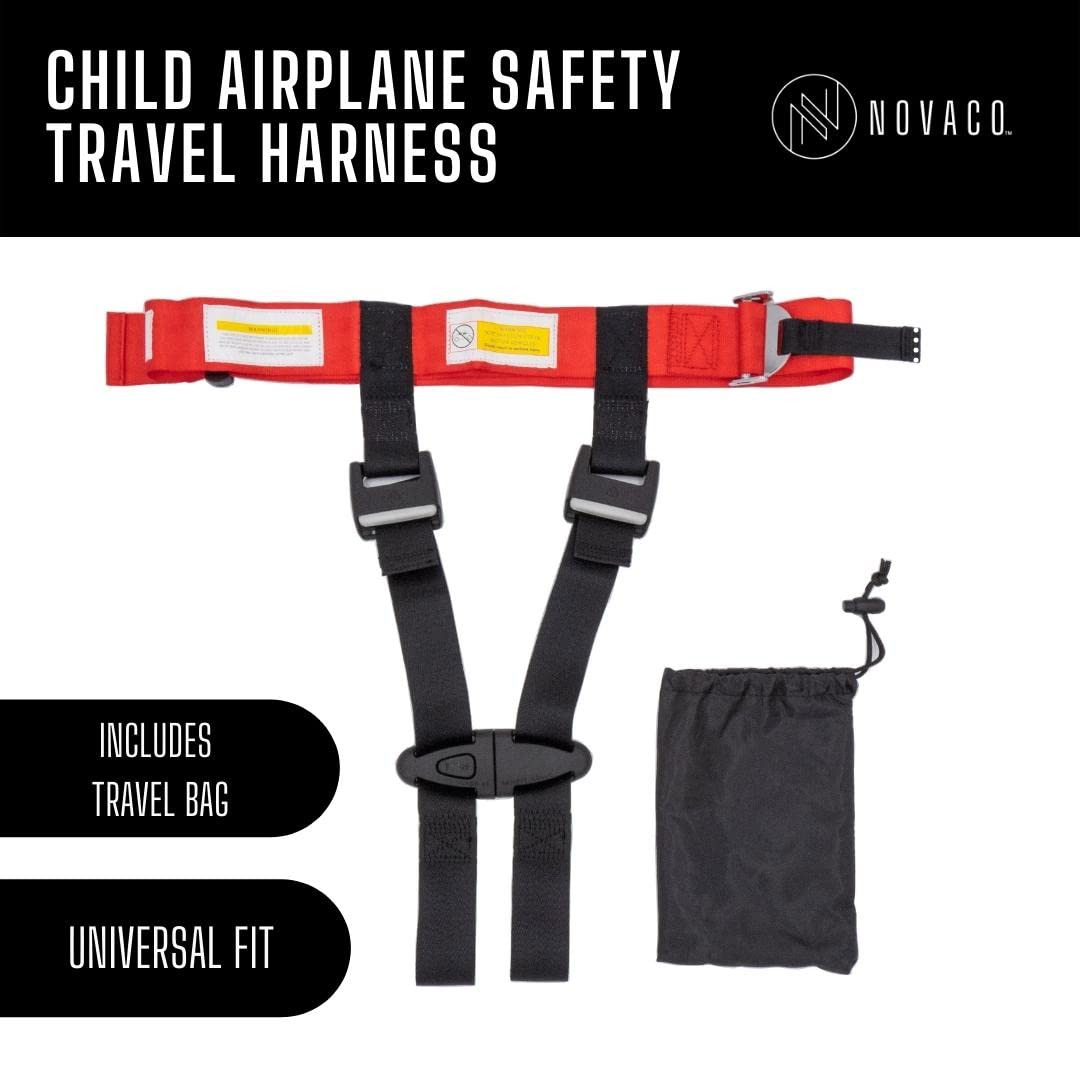NOVACO Child Airplane Safety Harness - Safety Restraint System - Universal, Adjustable, Portable, Lightweight
