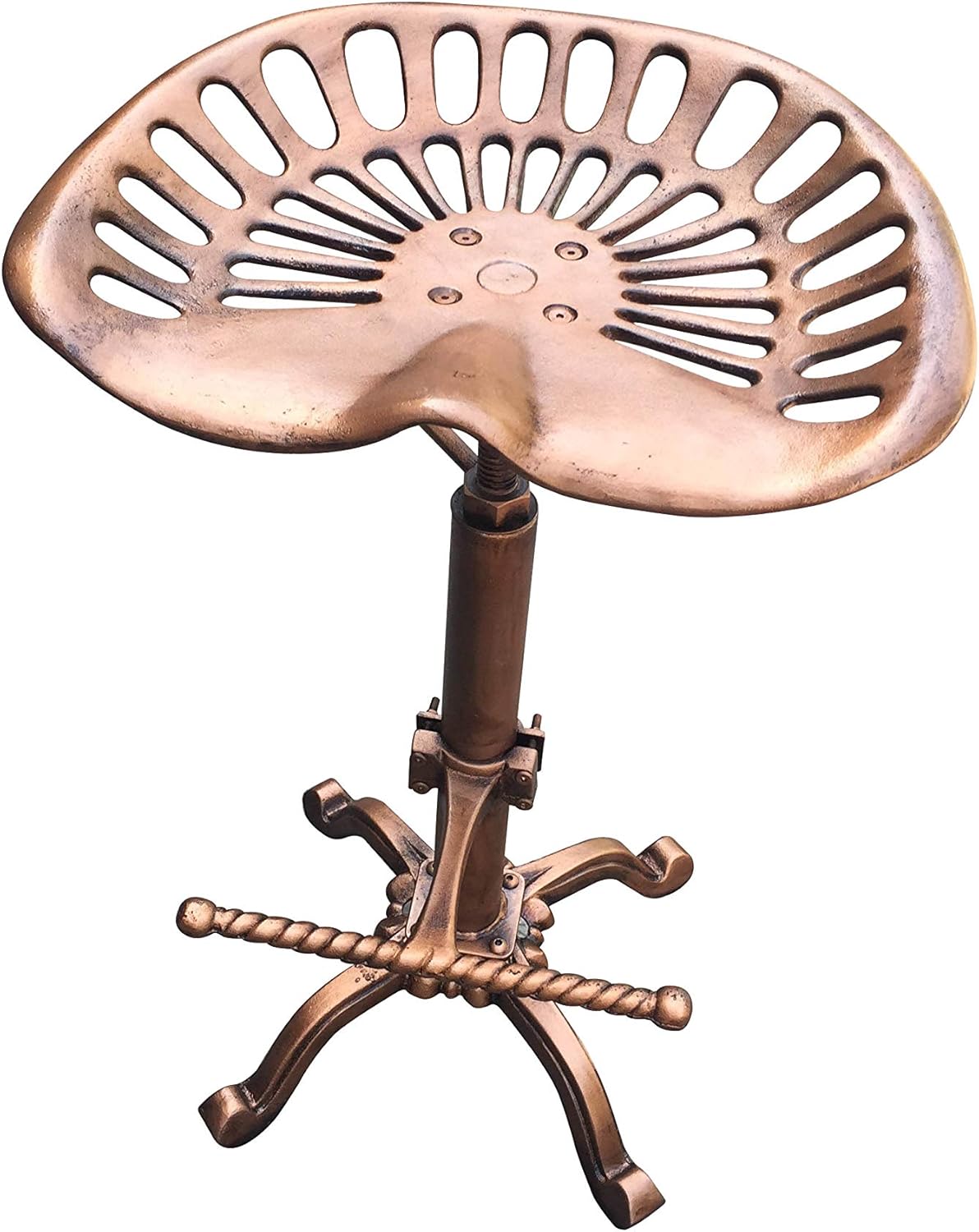 NACH Adjustable Tractor Seat Stool, Cast Iron, Adjustable, Antique White – JS-93800