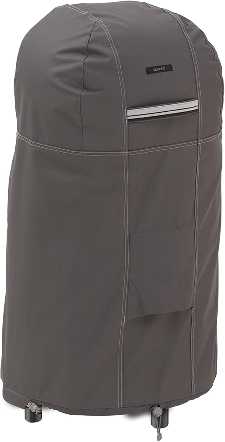 Classic Accessories Ravenna Water-Reistant 19 Inch Round Smoker Grill Cover Pack of 2