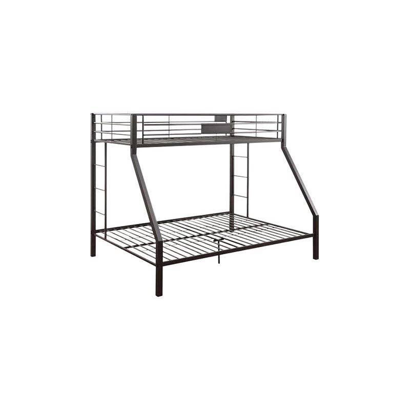 Acme Limbra Twin XL Over Queen Bunk Bed in Gray