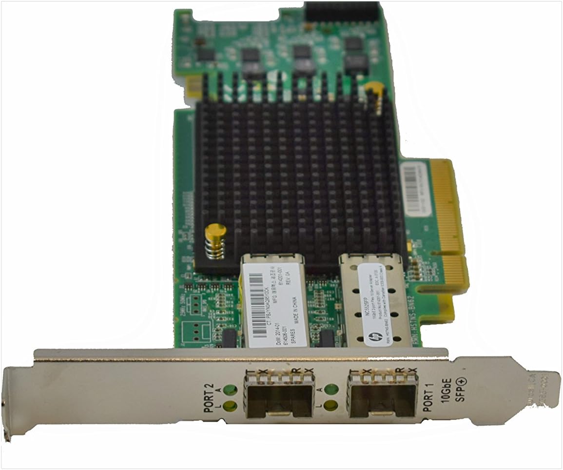 HP | 614203-B21 | NC552SFP | 10Gb 2-port PCI Express x8 Ethernet Server Adapter Pack of 2