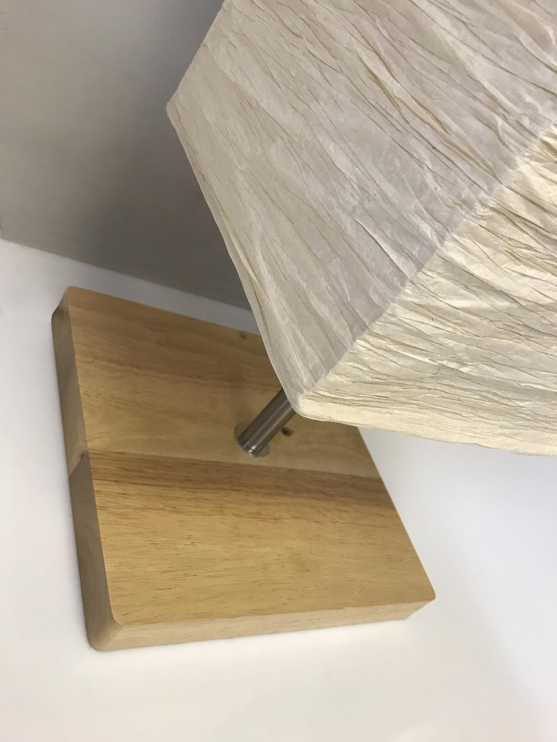 Adesso 8021-12 Dune Table Lamp, 25 in., 100 W Incandescent/ 26W CFL, Natural Rubber Wood/Steel Accents, 1 Table Lamp