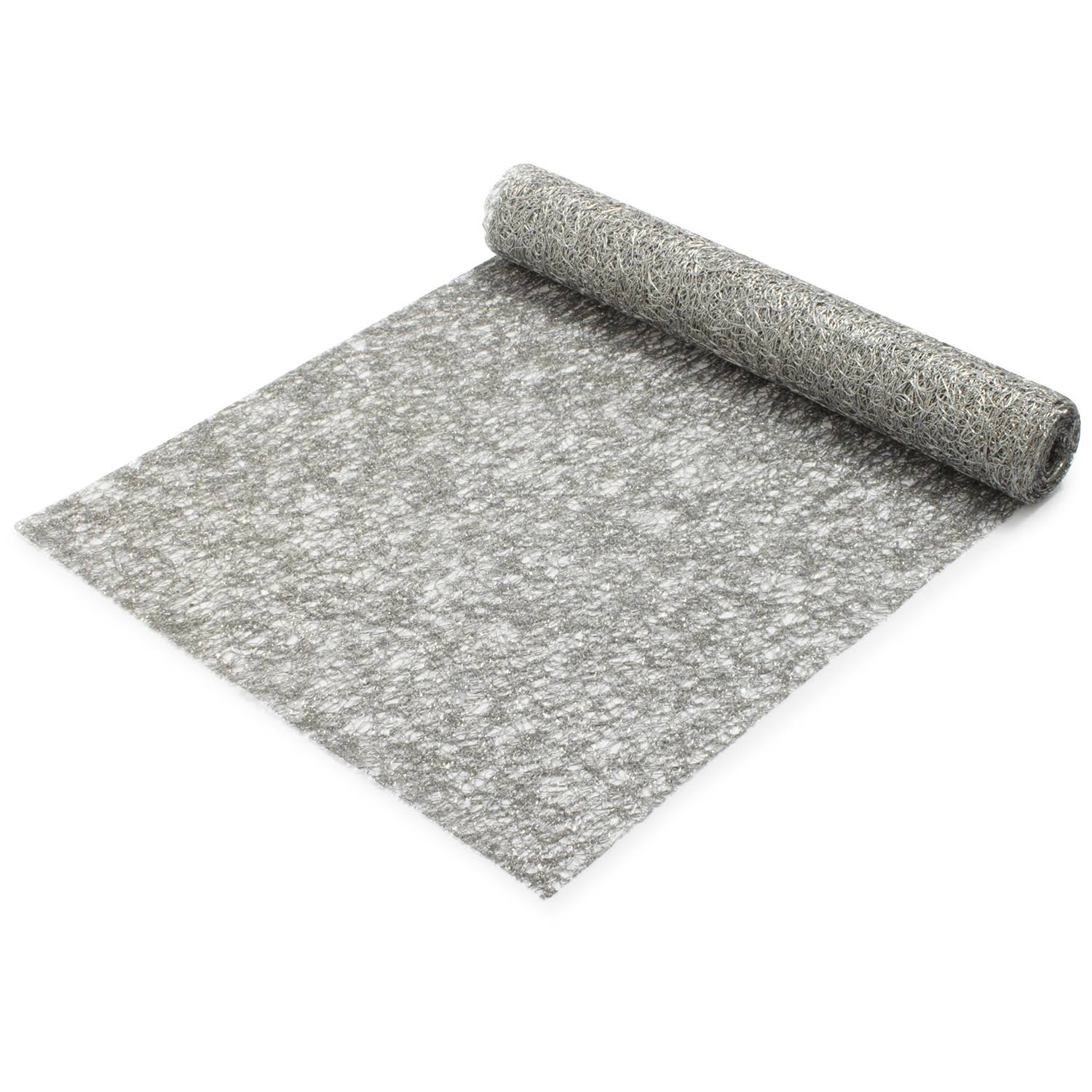 Chilewich Metallic Lace Table Runner - Silver