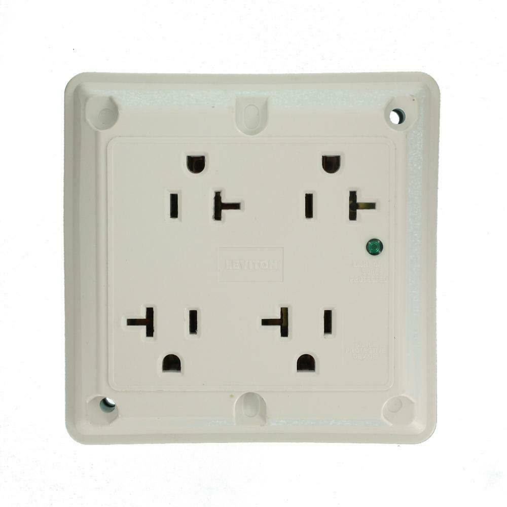 Leviton White 4-in-1 Surge Suppressor Outlet Receptacle 5490-W