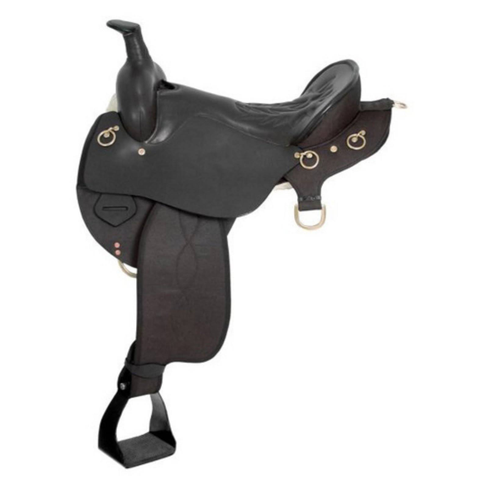 King Series Trekker Neutron Endurance Saddle with Horn, Black