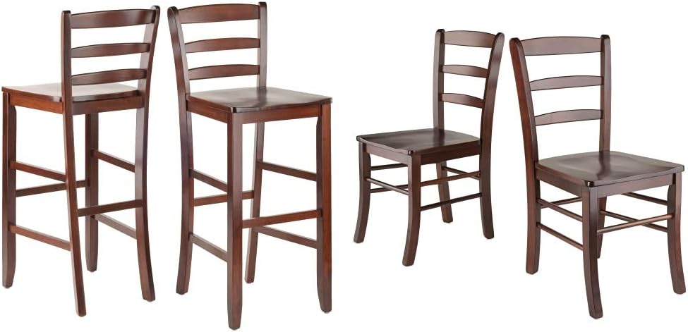 Winsome 29-Inch Bar Ladder Back Stool, Set of 2