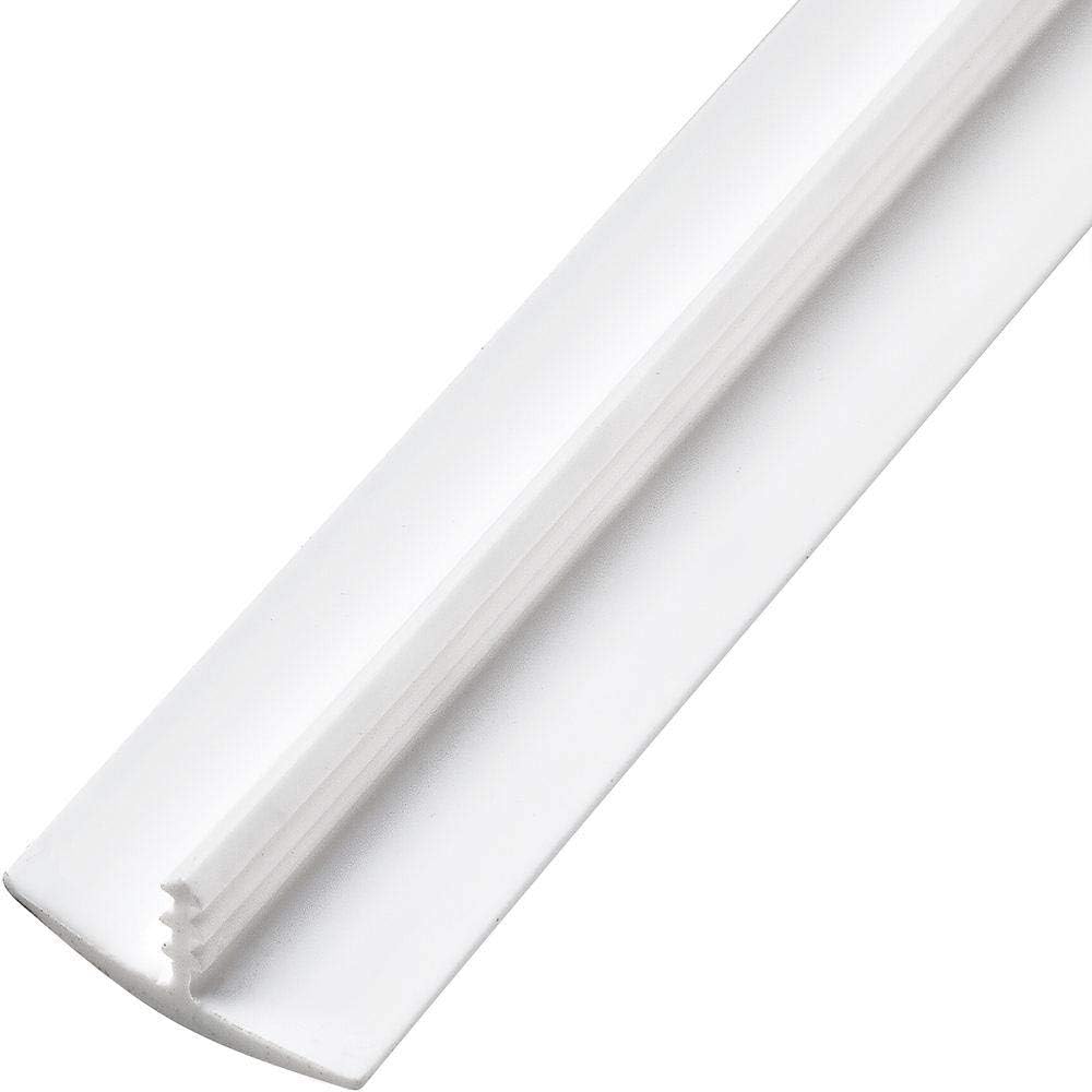 Edge Supply White 3/4 in x 12 Ft Center Barb Tee Moulding T Molding Hobbyist Pack, Small Projects, Arcade Machines and Tables (12 FT)