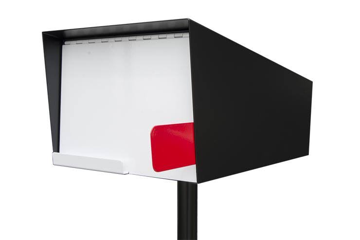 Modern Mailbox | Post Mount Mailbox Black/White / No Post / Non-Locking pmmmttbw