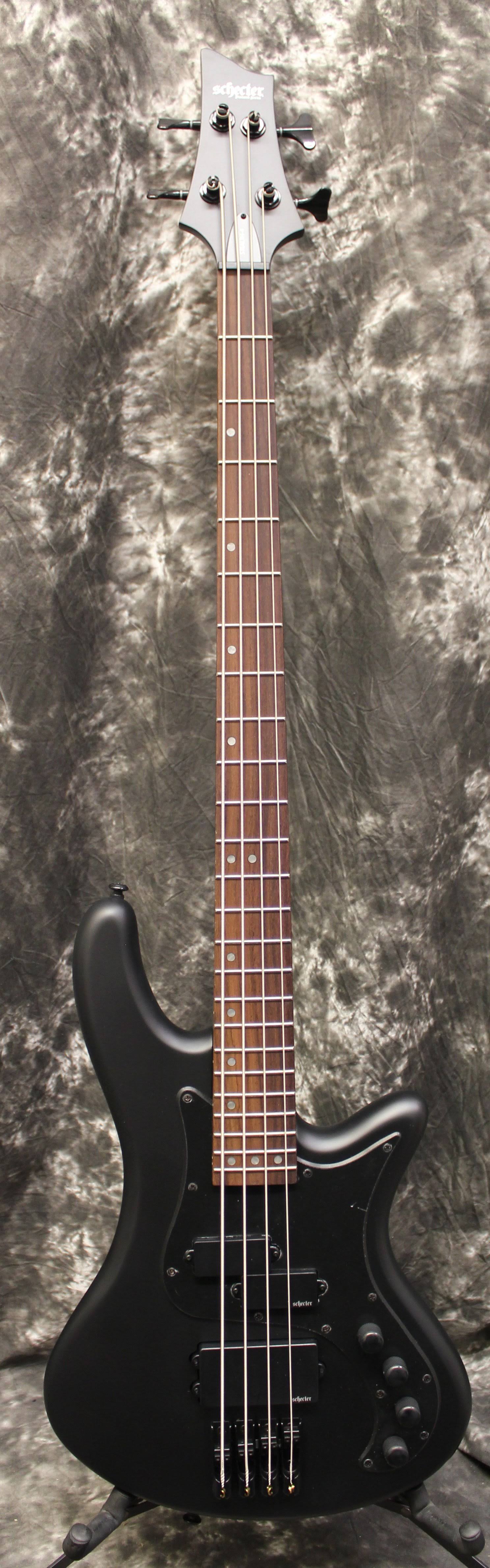 Schecter Stiletto Stealth 4 Bass Guitar - Satin Black