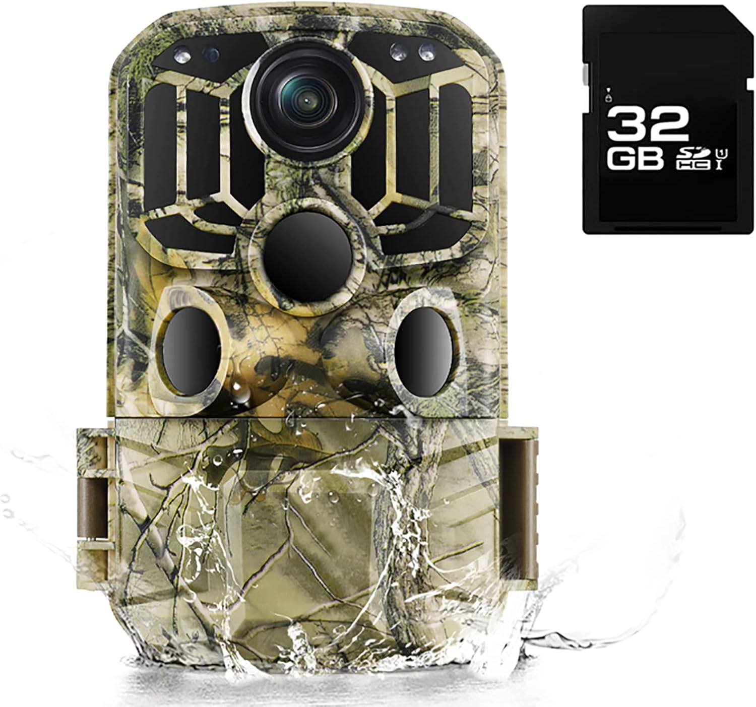 WiFi Trail Camera Remote Control 20MP 1296P Game Camera-Free 32G SD Card with Night Vision Motion Activated 0.3s Trigger Time for Wildlife Pack of 2