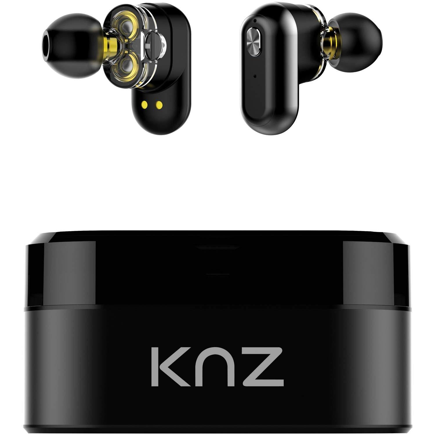 Knz Technology KNZSNDFLXBLK Soundflux Dual-Driver Truly Wireless in-Ear Stereo Headphones (Black)