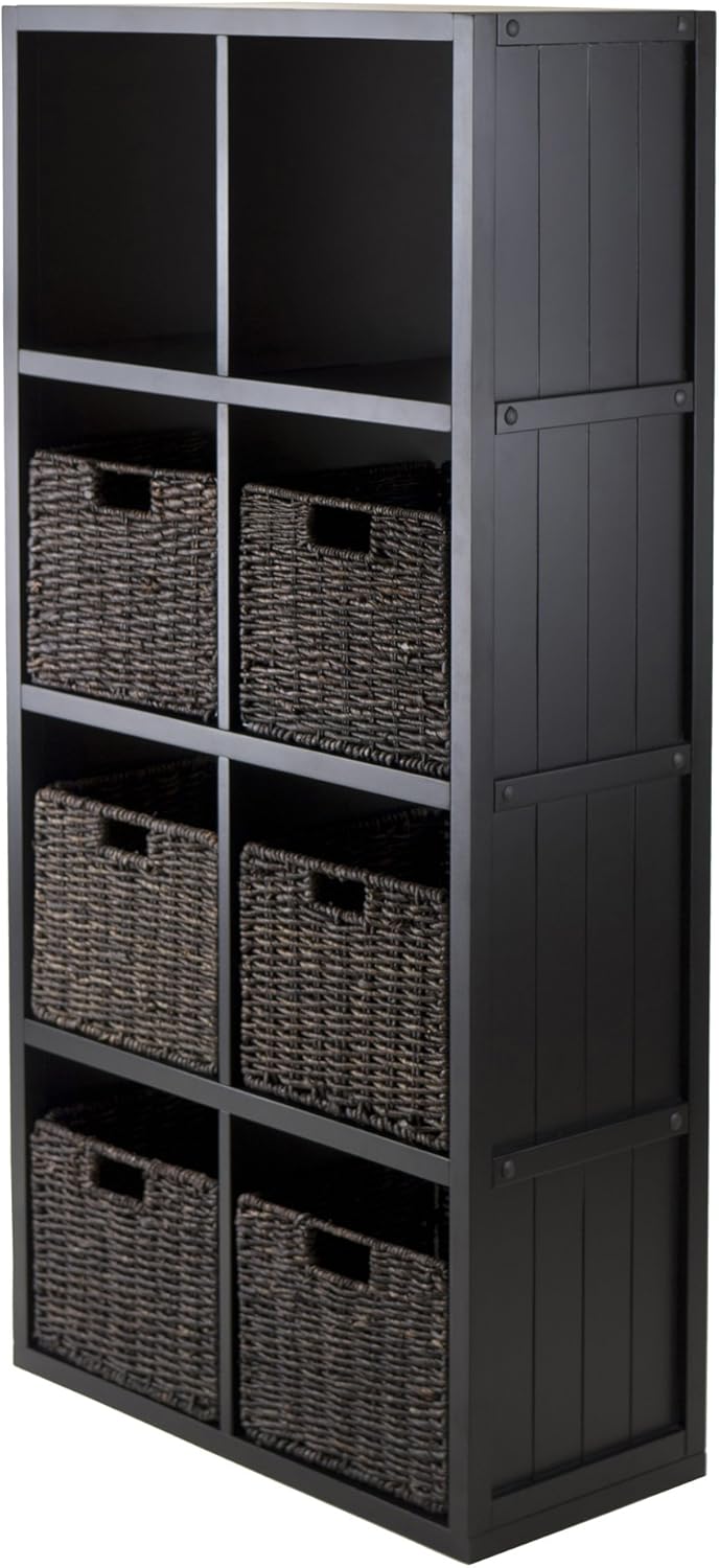 Winsome Timothy Storage/Organization, 6 Small, Black